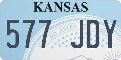 KS license plate 577JDY
