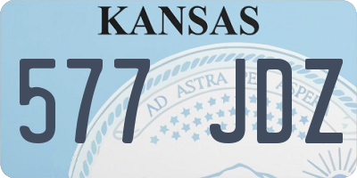 KS license plate 577JDZ