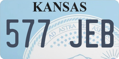 KS license plate 577JEB