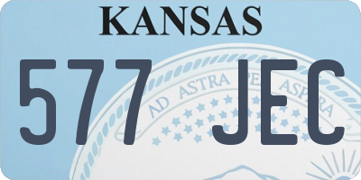 KS license plate 577JEC