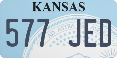 KS license plate 577JED