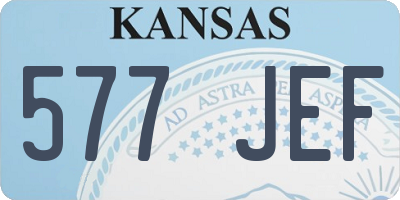 KS license plate 577JEF