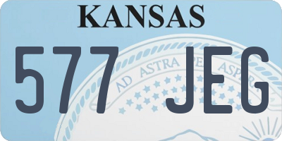 KS license plate 577JEG