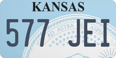 KS license plate 577JEI
