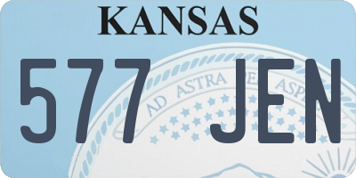 KS license plate 577JEN