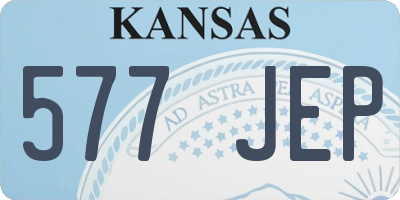 KS license plate 577JEP