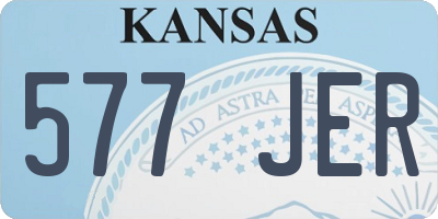 KS license plate 577JER