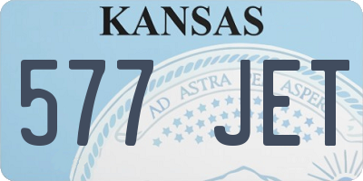 KS license plate 577JET