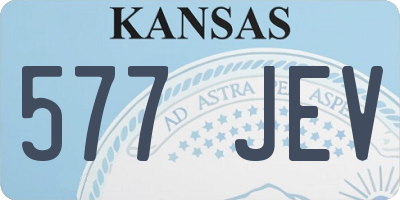 KS license plate 577JEV