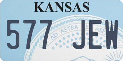 KS license plate 577JEW