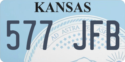 KS license plate 577JFB