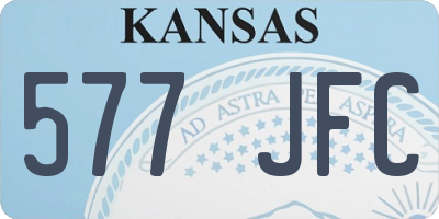 KS license plate 577JFC