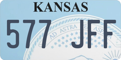 KS license plate 577JFF