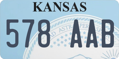 KS license plate 578AAB