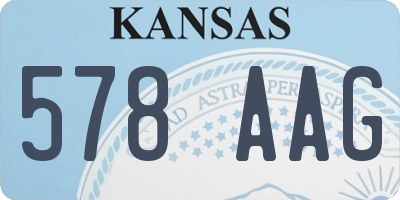 KS license plate 578AAG