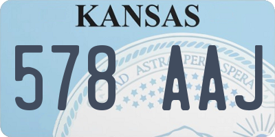 KS license plate 578AAJ