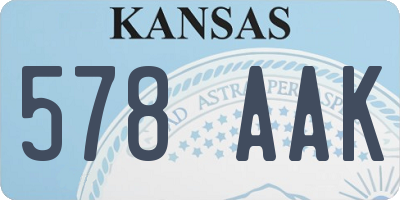 KS license plate 578AAK