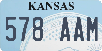 KS license plate 578AAM