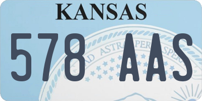 KS license plate 578AAS