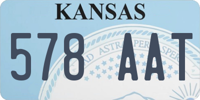 KS license plate 578AAT