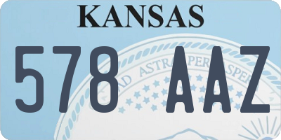KS license plate 578AAZ