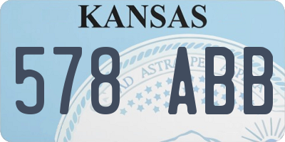 KS license plate 578ABB