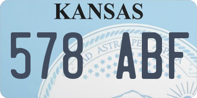 KS license plate 578ABF