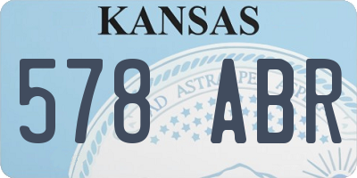 KS license plate 578ABR