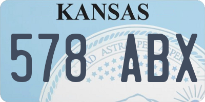 KS license plate 578ABX