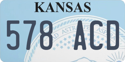 KS license plate 578ACD