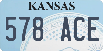 KS license plate 578ACE