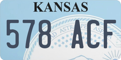 KS license plate 578ACF