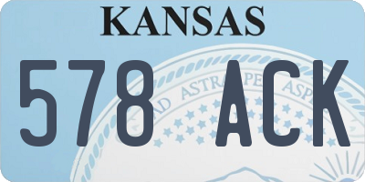 KS license plate 578ACK