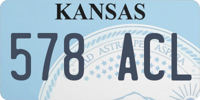 KS license plate 578ACL