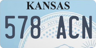 KS license plate 578ACN
