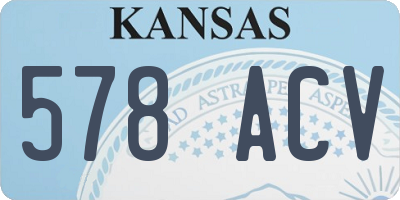 KS license plate 578ACV
