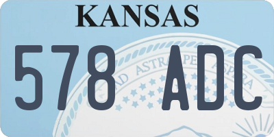 KS license plate 578ADC