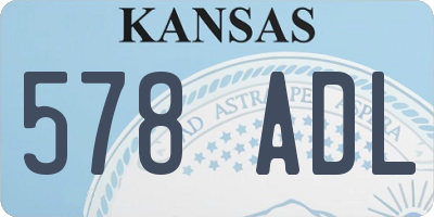 KS license plate 578ADL