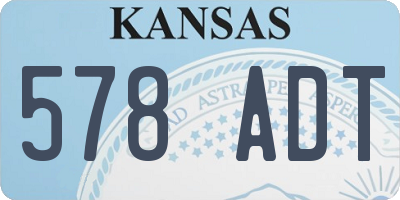 KS license plate 578ADT