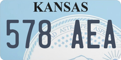 KS license plate 578AEA