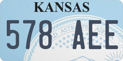 KS license plate 578AEE