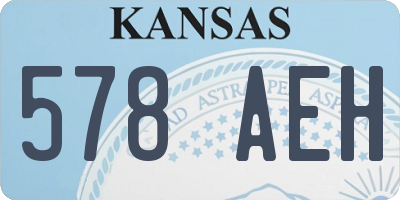 KS license plate 578AEH