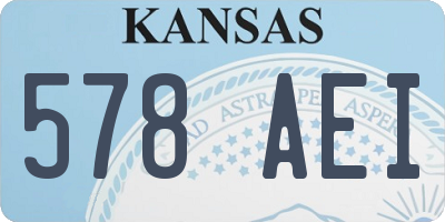 KS license plate 578AEI