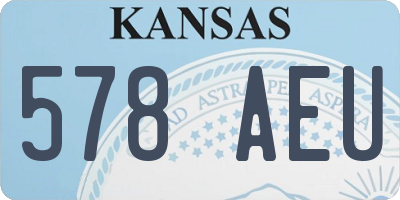KS license plate 578AEU