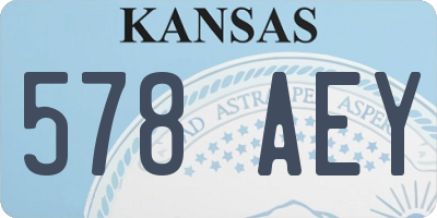 KS license plate 578AEY