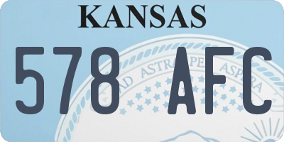 KS license plate 578AFC