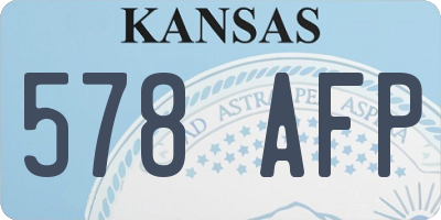 KS license plate 578AFP