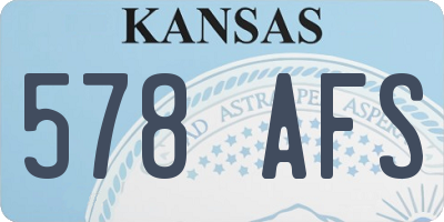 KS license plate 578AFS