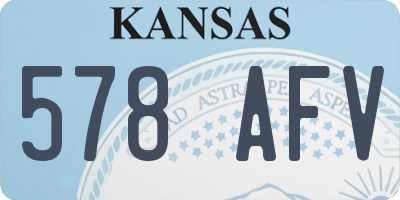 KS license plate 578AFV