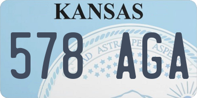 KS license plate 578AGA